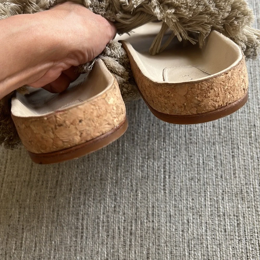 Chloe Nolan boho fringe sandals size 10